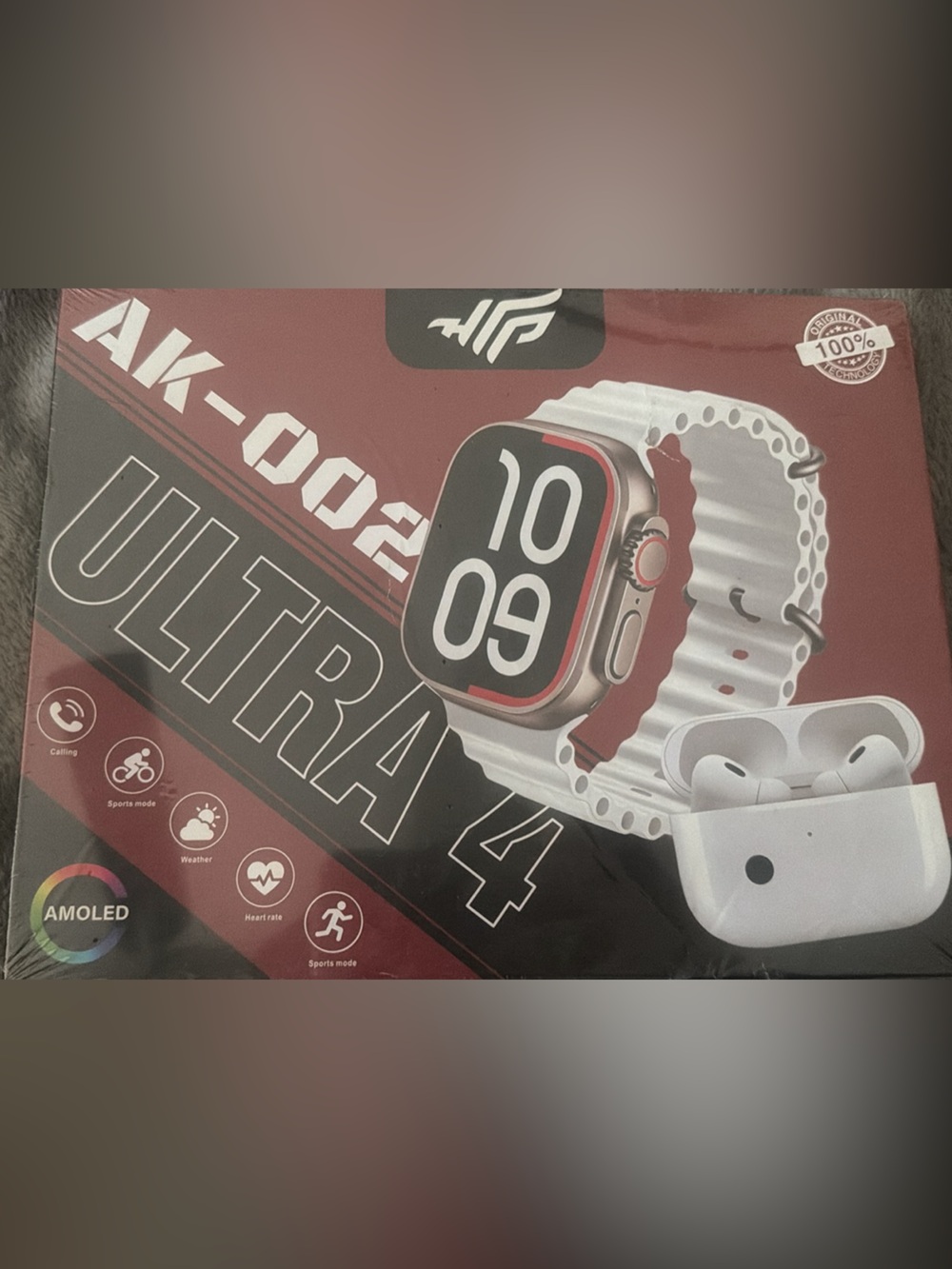 AK-002 Smart Watch and Earbud combo-Black band